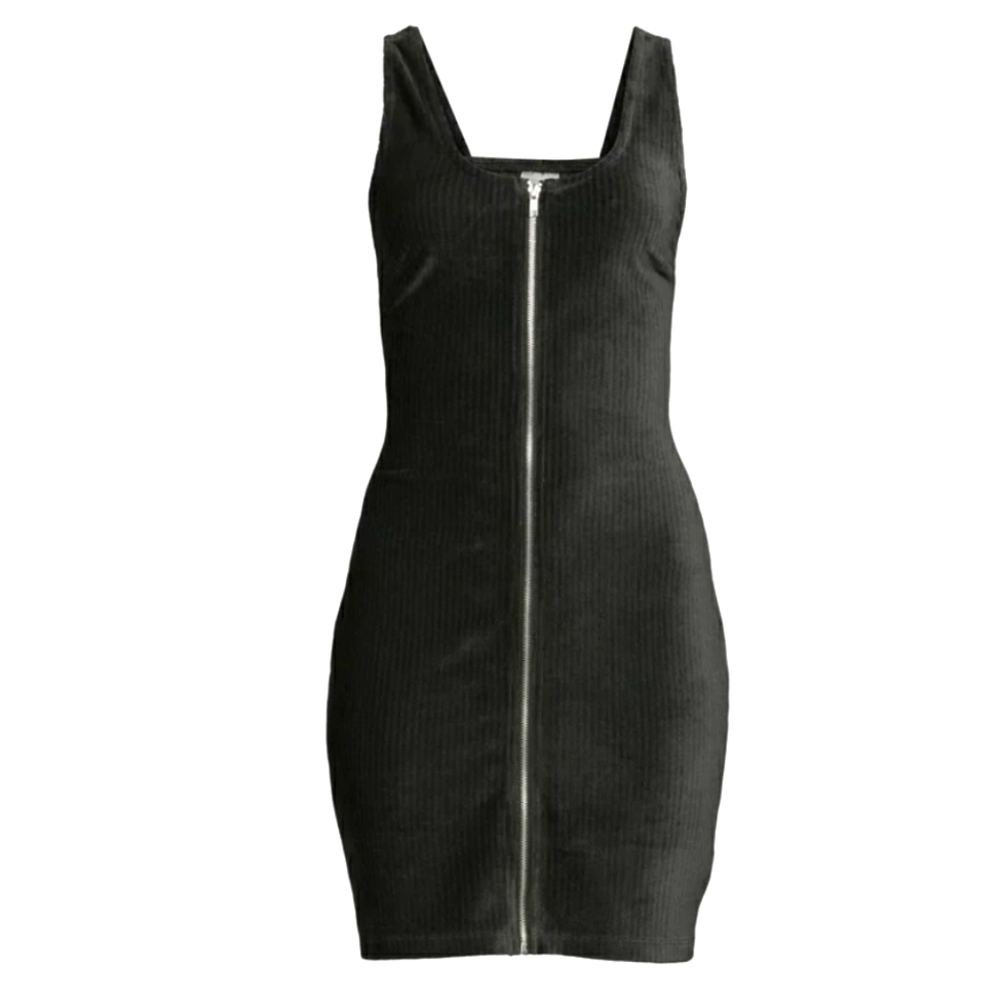 Black Velvet Bodycon Mini Dress